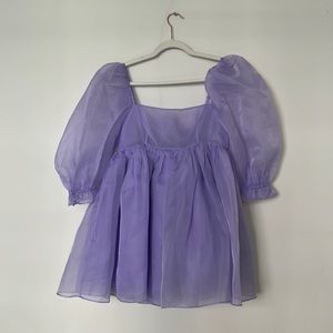 Selkie puff dress in lilac